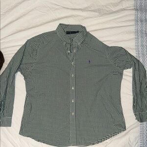 Ralph Lauren Men’s Polo Green Checkered Men's Shirt Size XXL